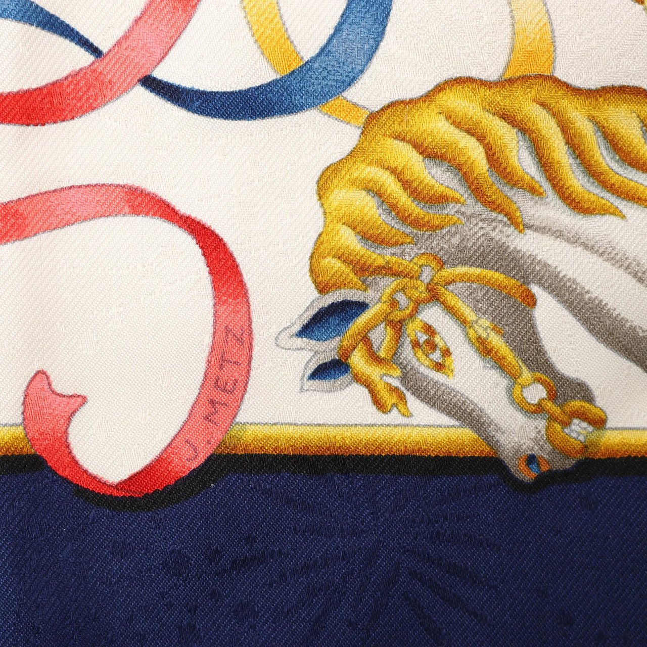 Hermès Hermès Carré 90 "LUNAPARK" Silk handkerchief in Navy Blue Divers