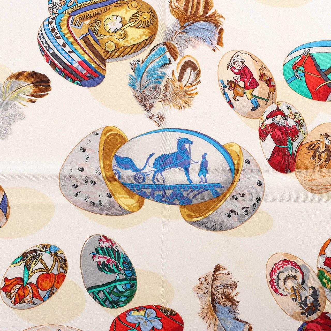 Hermès Hermès Carré 90 "Couvee d'Hermes" Silk handkerchief in Red Divers