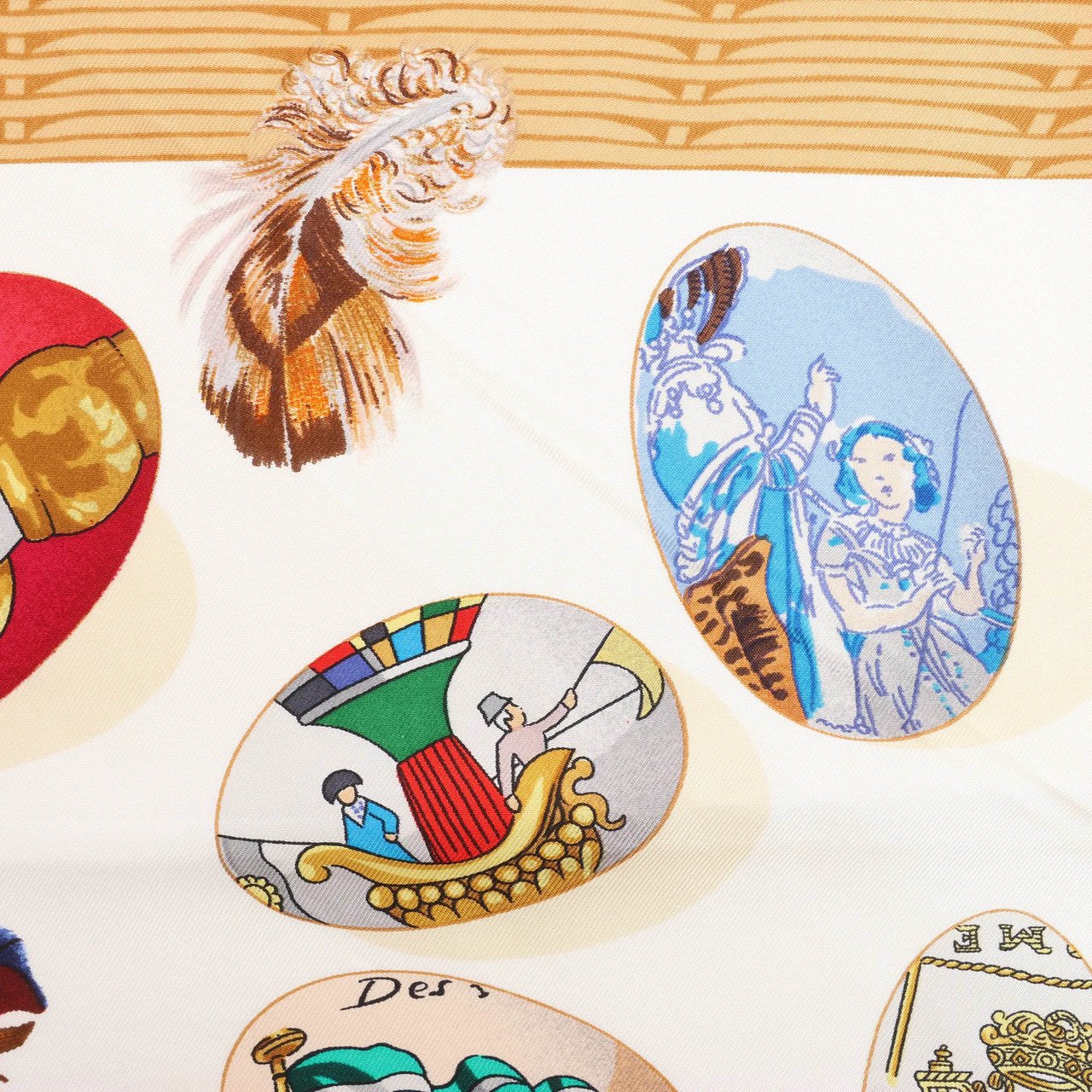 Hermès Hermès Carré 90 "Couvee d'Hermes" Silk handkerchief in Red Divers