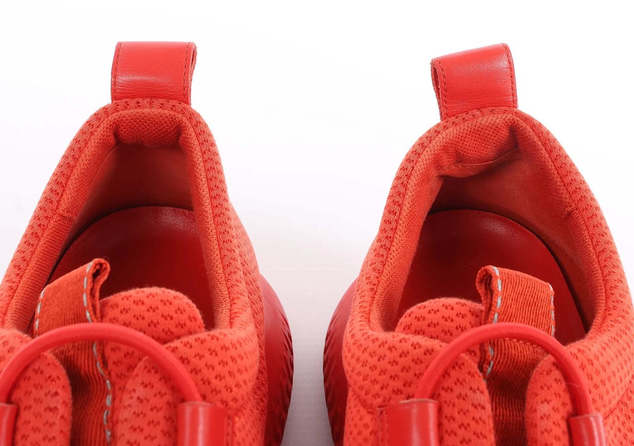 Hermès Hermès Teams Leather x Mesh Fabric Sneakers in Red, Size 42 EU Bruin