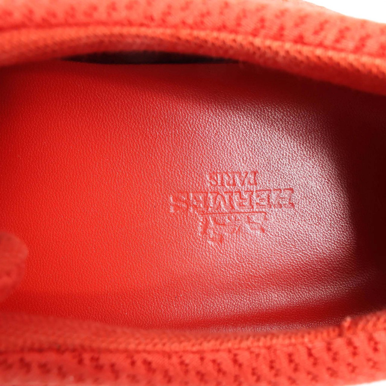 Hermès Hermès Teams Leather x Mesh Fabric Sneakers in Red, Size 42 EU Bruin