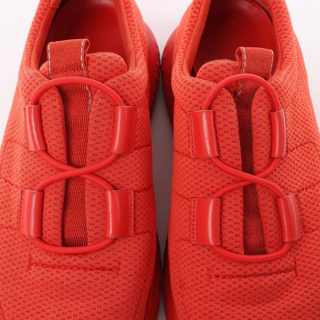 Hermès Hermès Teams Leather x Mesh Fabric Sneakers in Red, Size 42 EU Bruin