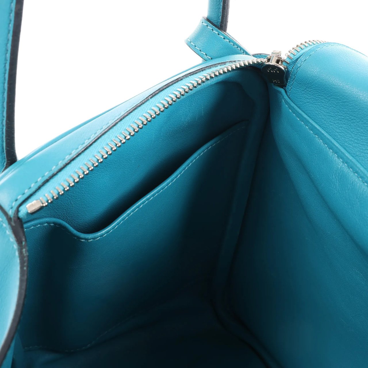 Hermès Hermes Lindy 30 Veau Swift 2Way Handbag in Turquoise □K: 2007 Blauw