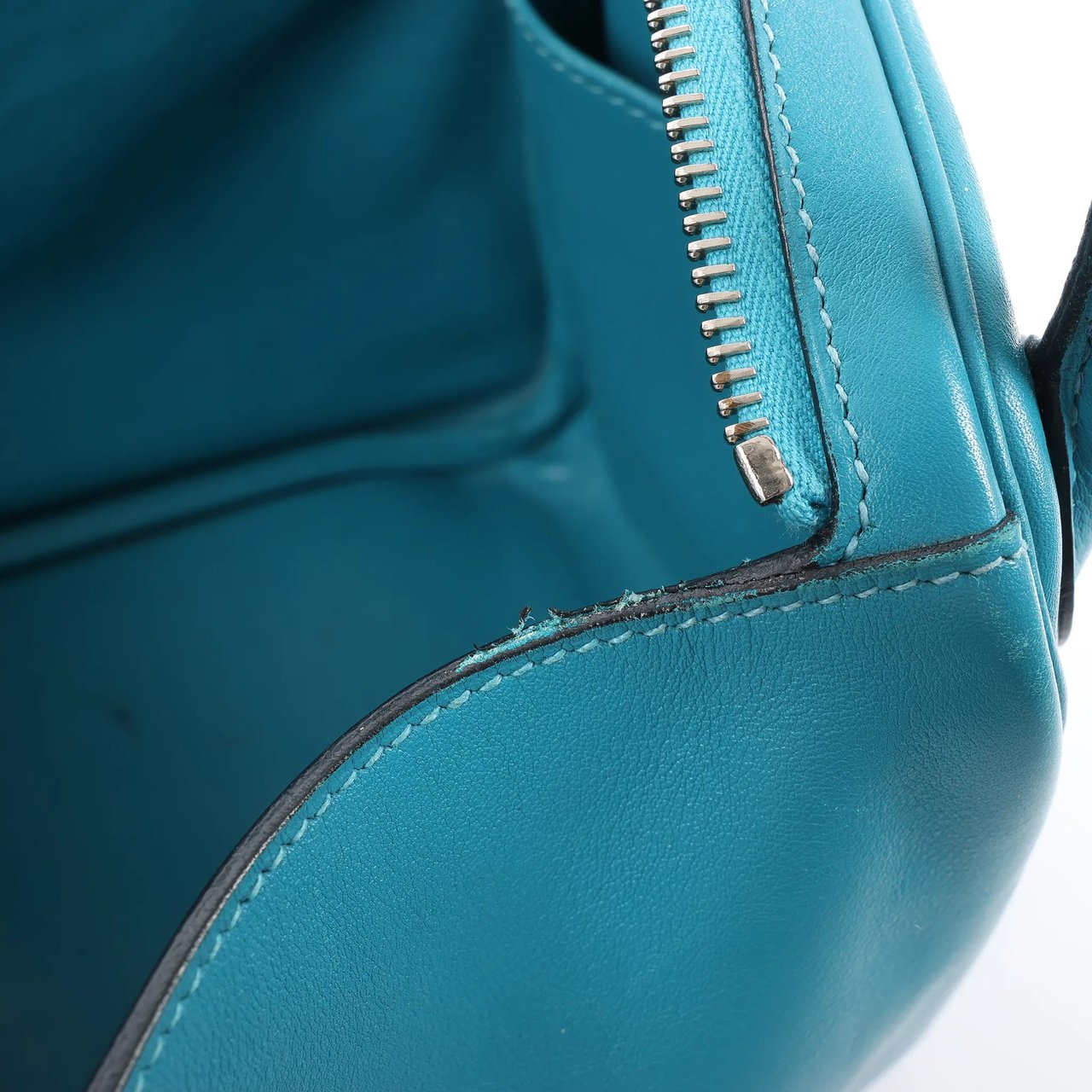 Hermès Hermes Lindy 30 Veau Swift 2Way Handbag in Turquoise □K: 2007 Blauw