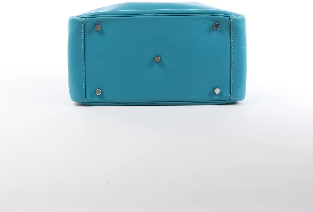 Hermès Hermes Lindy 30 Veau Swift 2Way Handbag in Turquoise □K: 2007 Blauw