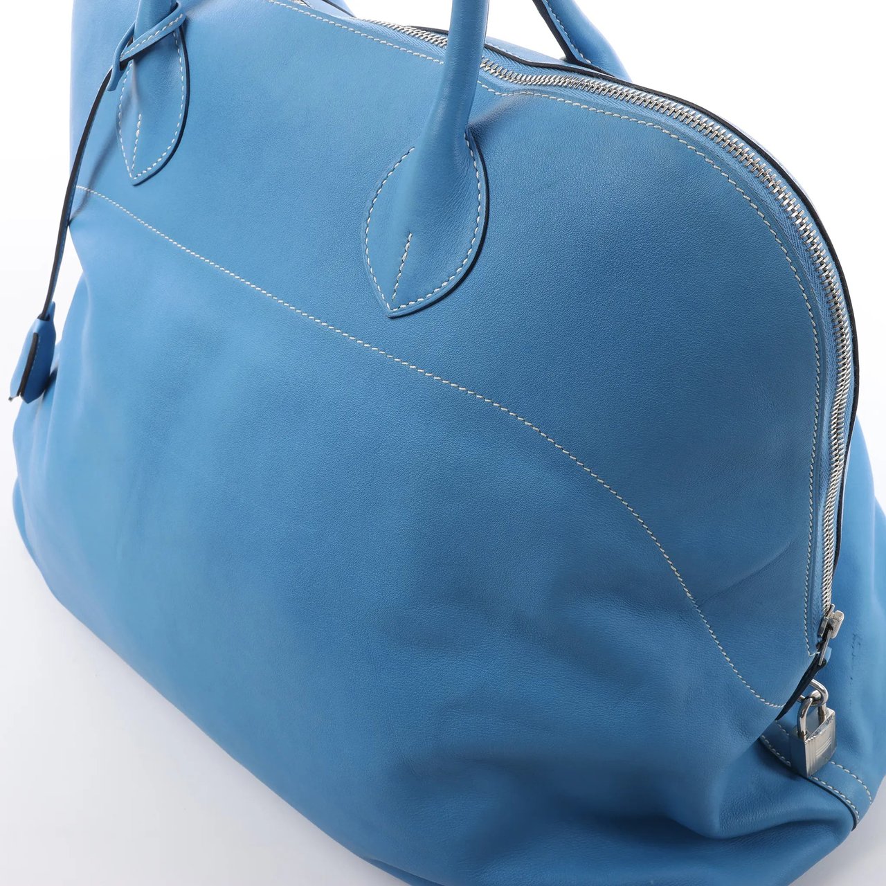 Hermès HERMES Bolide Relax 45 Handbag in Veau Sikkim Azure T:2015 Blauw