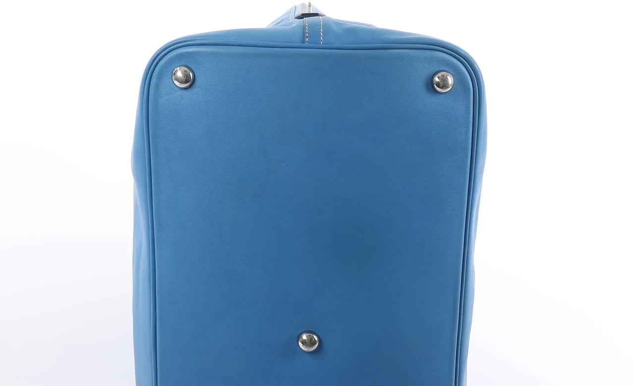 Hermès HERMES Bolide Relax 45 Handbag in Veau Sikkim Azure T:2015 Blauw