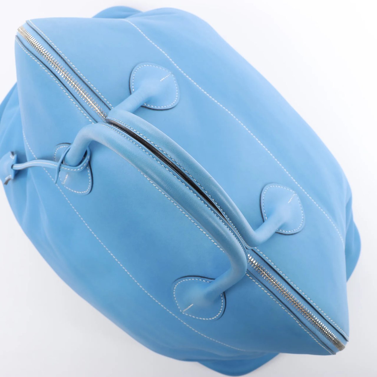 Hermès HERMES Bolide Relax 45 Handbag in Veau Sikkim Azure T:2015 Blauw