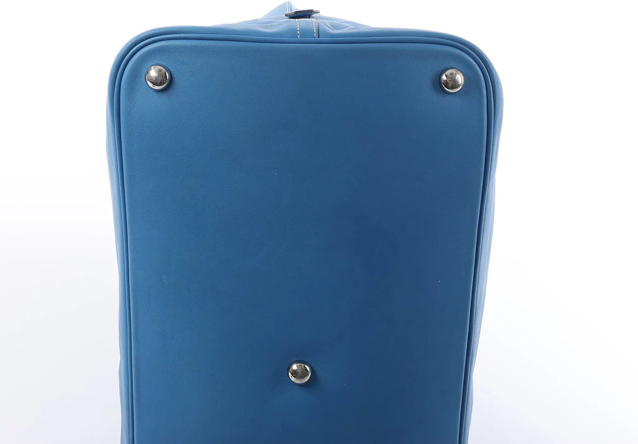 Hermès HERMES Bolide Relax 45 Handbag in Veau Sikkim Azure T:2015 Blauw