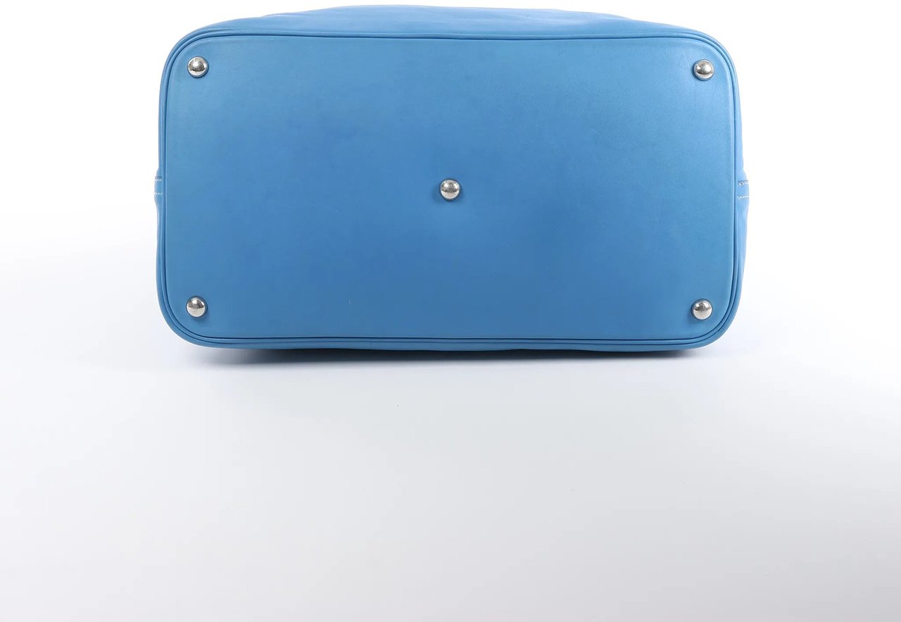 Hermès HERMES Bolide Relax 45 Handbag in Veau Sikkim Azure T:2015 Blauw