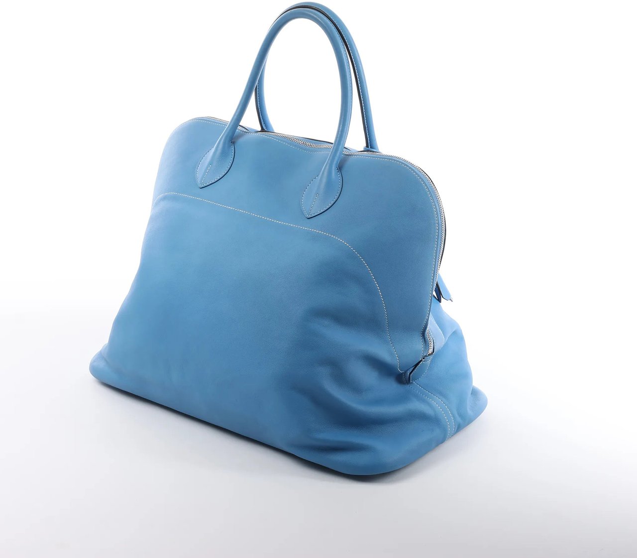 Hermès HERMES Bolide Relax 45 Handbag in Veau Sikkim Azure T:2015 Blauw