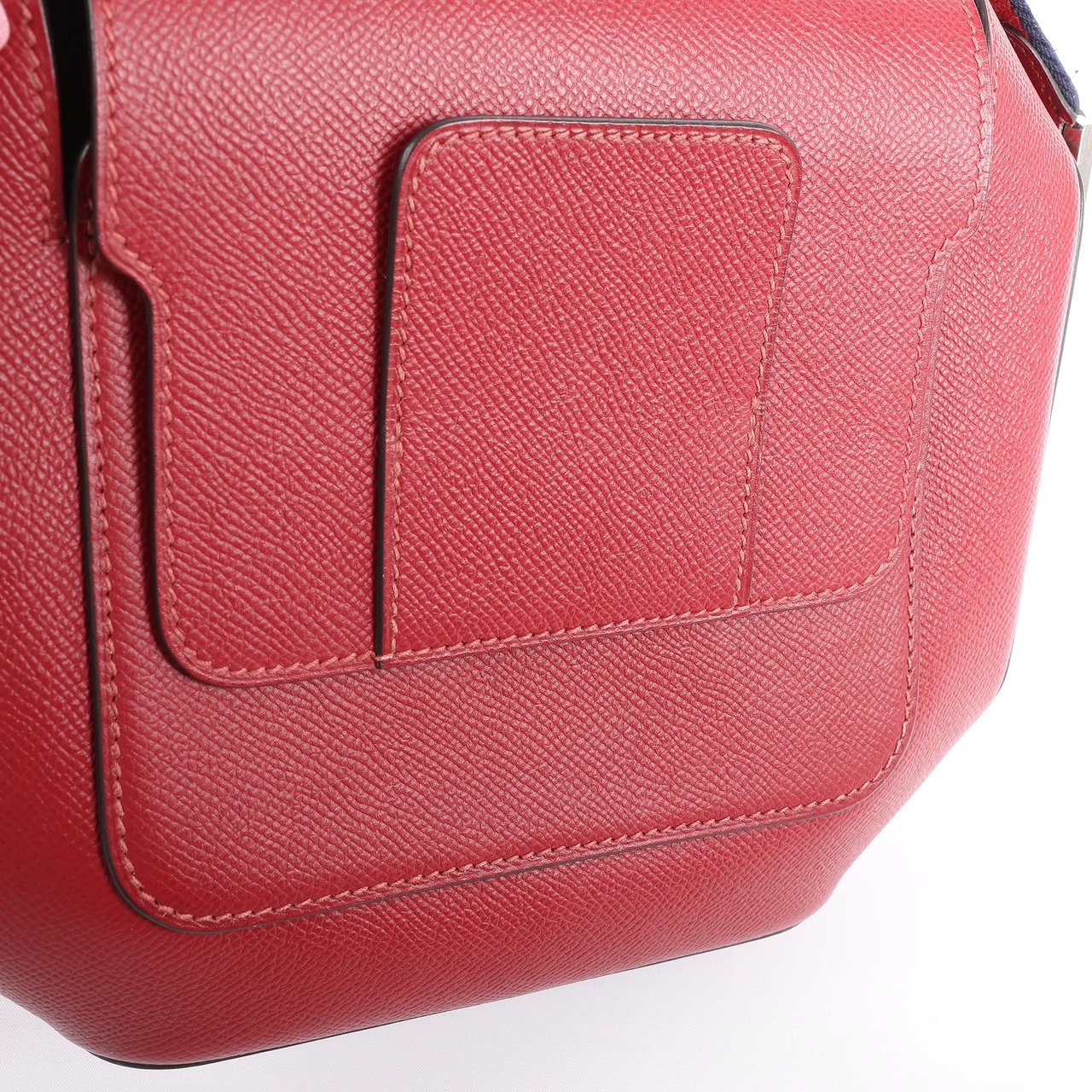 Hermès HERMES Octagon Veau Epsom Crossbody Bag in Rouge Grenat X: 2016 Rood