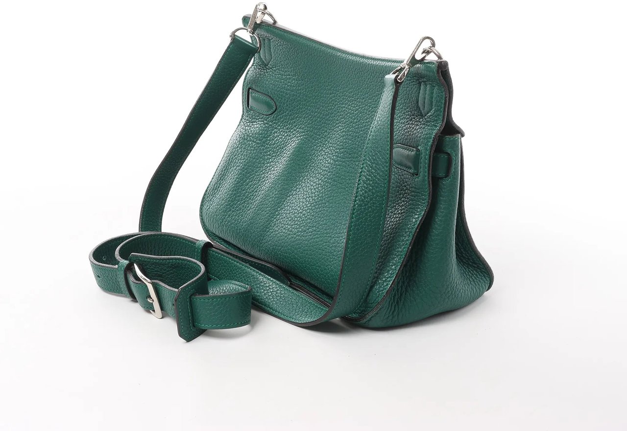 Hermès Hermes Jypsiere 28 Taurillon Clémence Crossbody Bag in Green □Q 2013 Groen