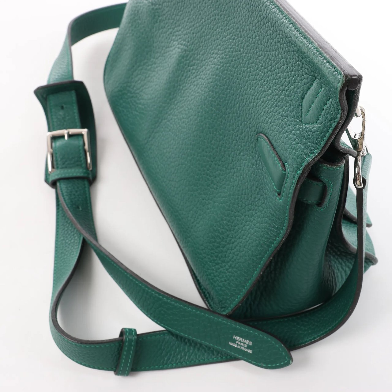 Hermès Hermes Jypsiere 28 Taurillon Clémence Crossbody Bag in Green □Q 2013 Groen