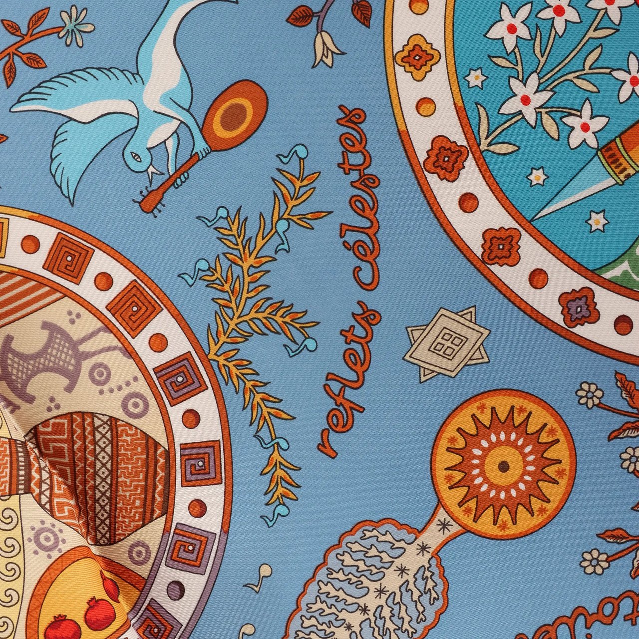 Hermès Hermès Carré 90 "Escales Méditerranéennes" Silk handkerchief in Blue Blauw