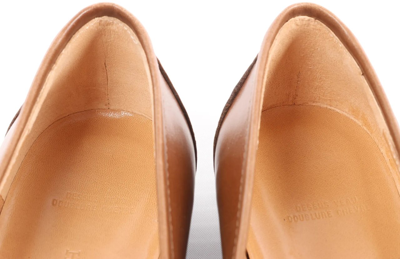 Hermès HERMES Constance Leather Loafer in Brown, Size 36 EU Divers