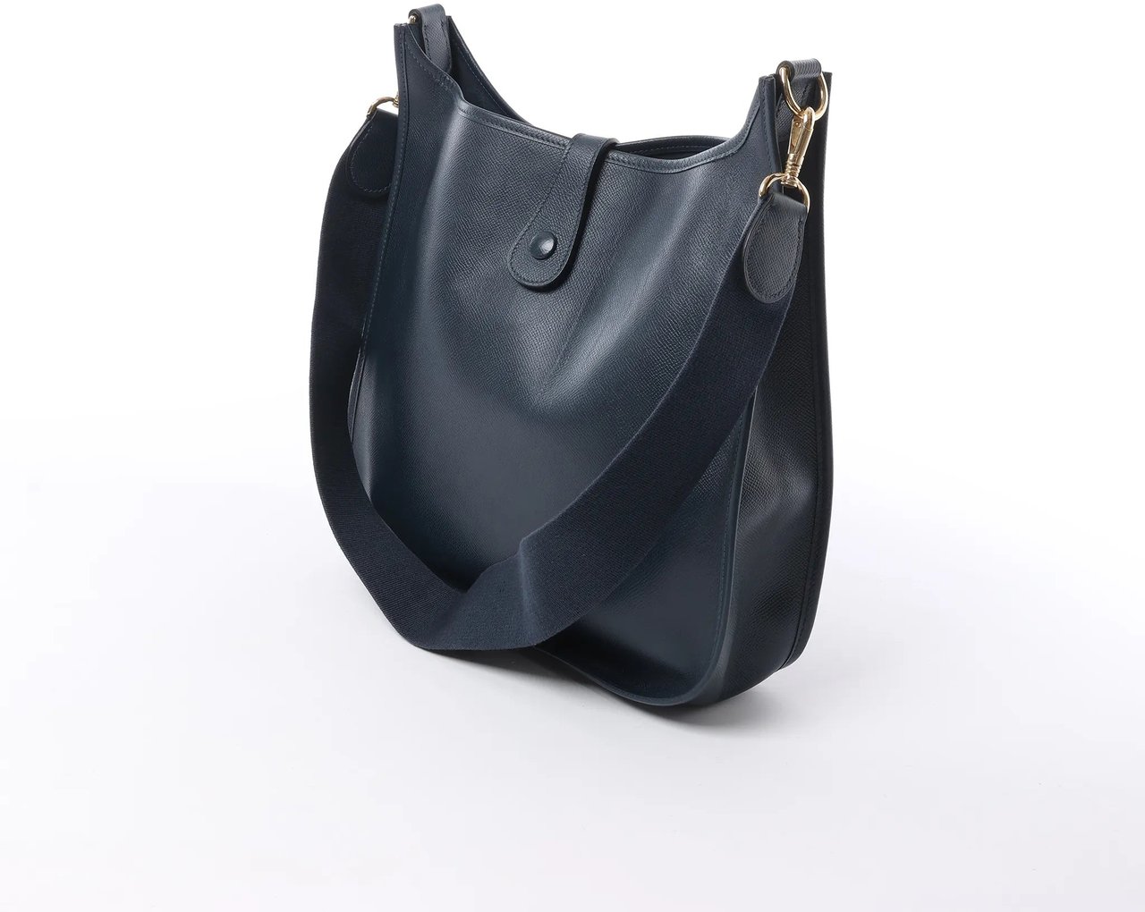 Hermès Hermes Evelyn 1 33 GM Cushbell Leather in Vert Navy Blue □A: 1997 Navy