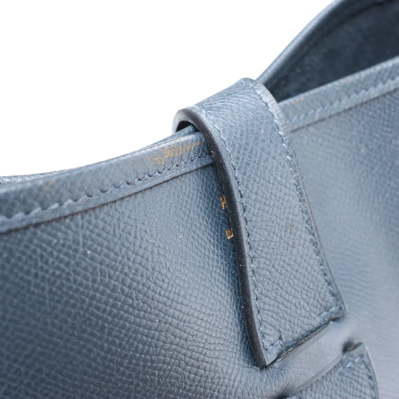 Hermès Hermes Evelyn 1 33 GM Cushbell Leather in Vert Navy Blue □A: 1997 Navy