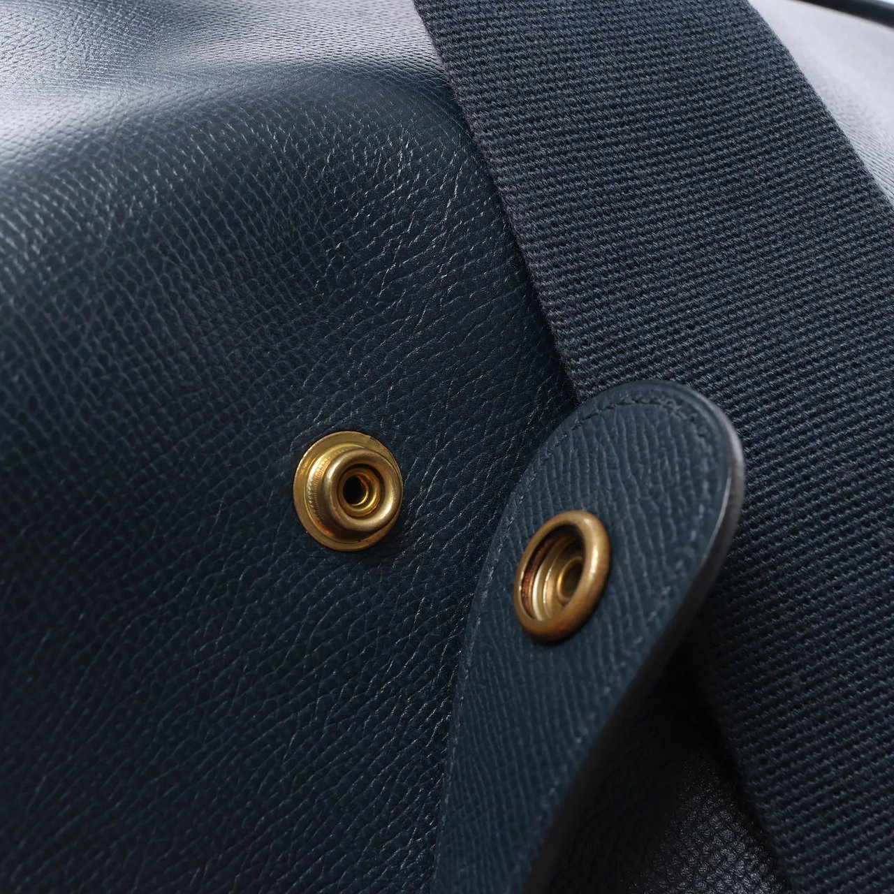 Hermès Hermes Evelyn 1 33 GM Cushbell Leather in Vert Navy Blue □A: 1997 Navy