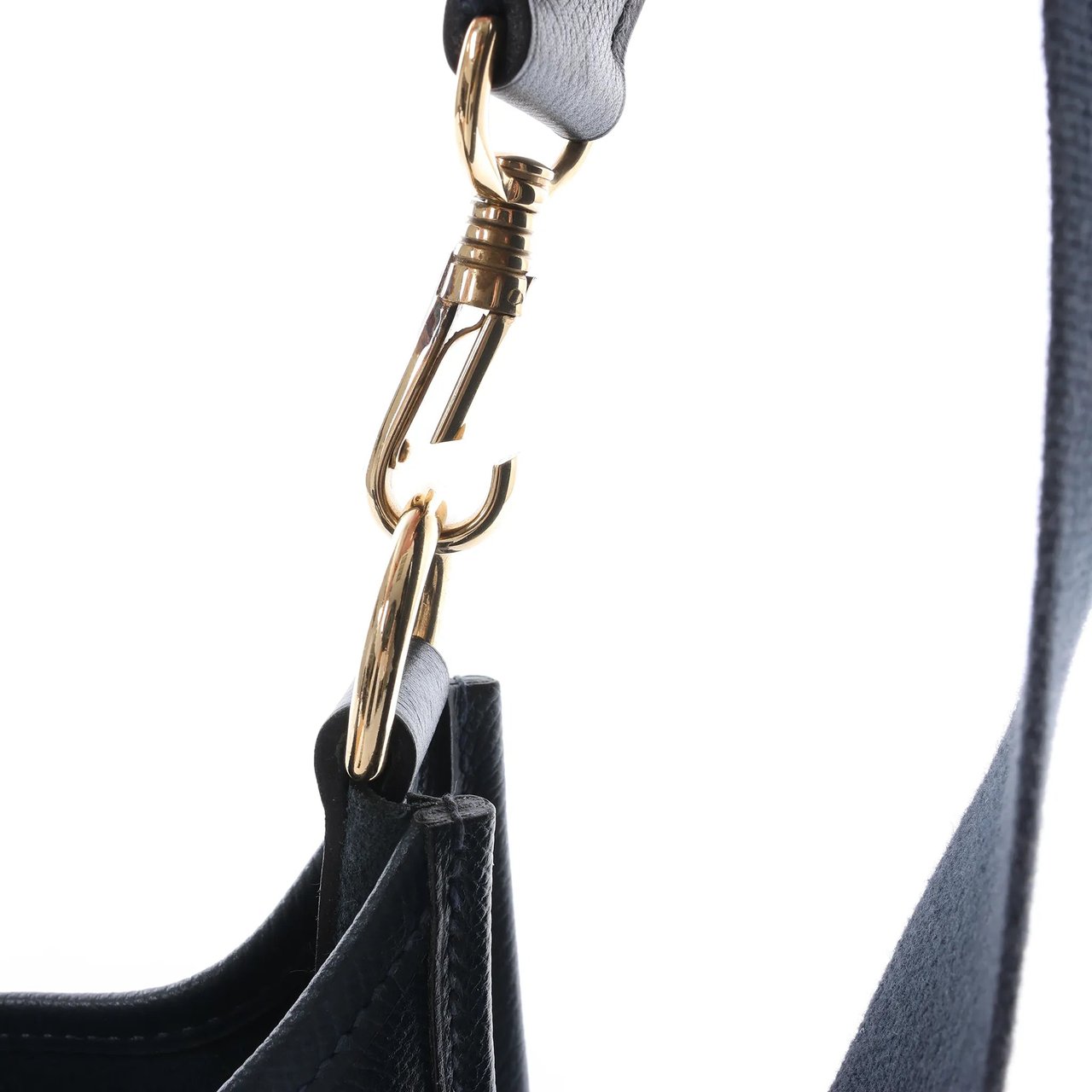 Hermès Hermes Evelyn 1 33 GM Cushbell Leather in Vert Navy Blue □A: 1997 Navy