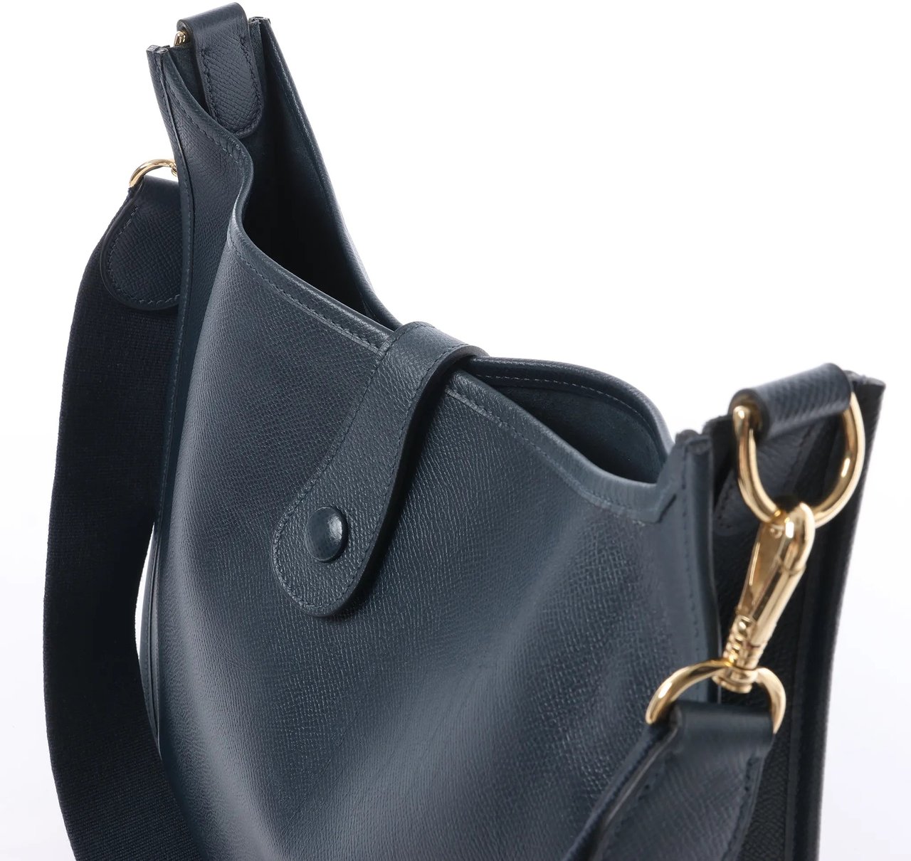 Hermès Hermes Evelyn 1 33 GM Cushbell Leather in Vert Navy Blue □A: 1997 Navy