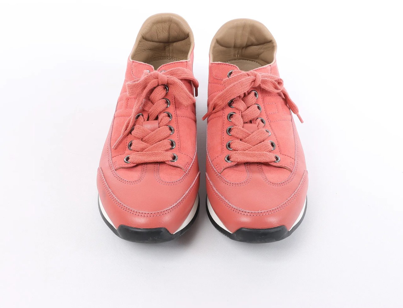 Hermès Hermès Quick Leather x Suede Sneakers in Pink, Size EU 37 Roze