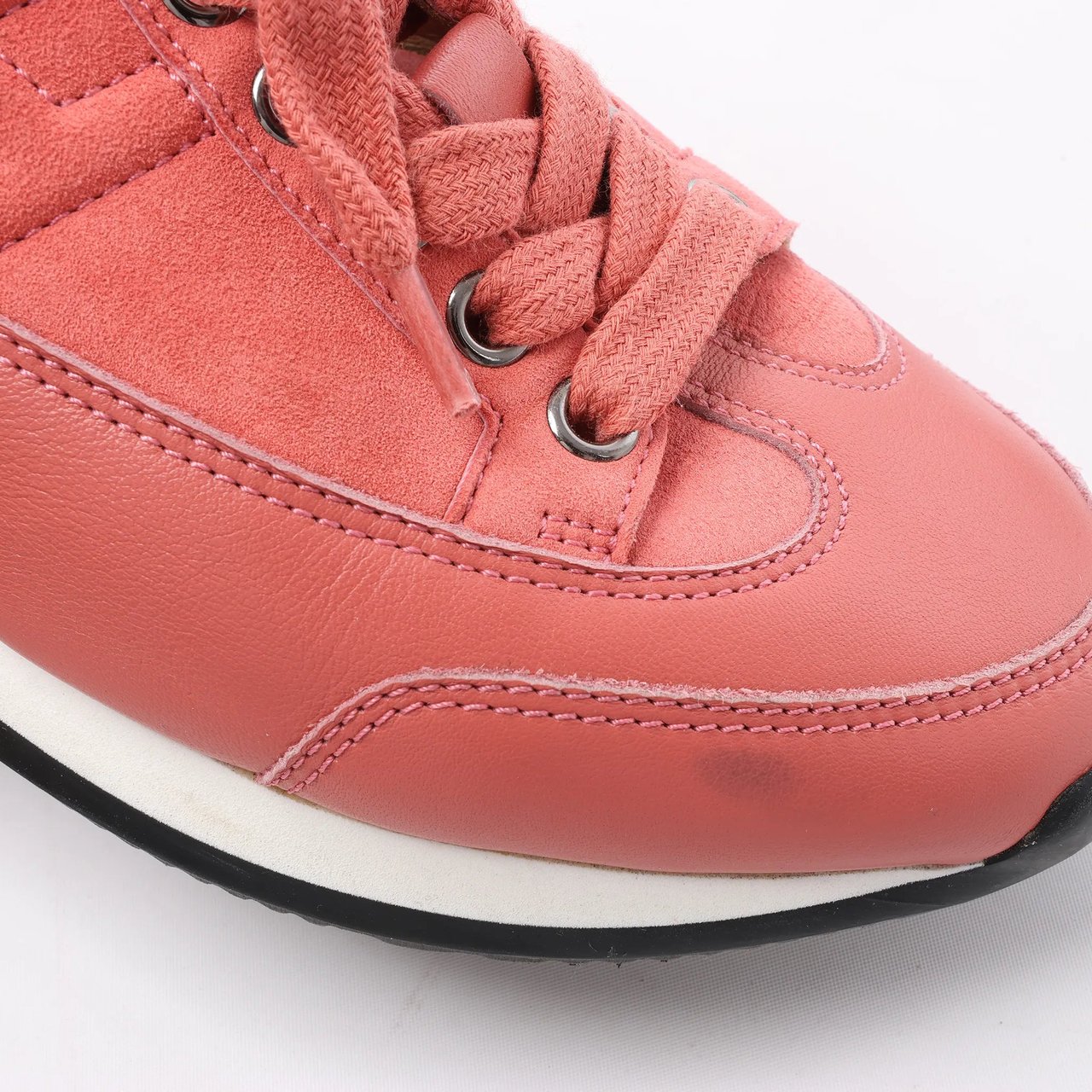 Hermès Hermès Quick Leather x Suede Sneakers in Pink, Size EU 37 Roze