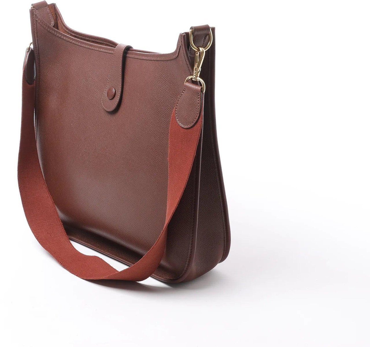 Hermès Hermes Evelyn 1 33 GM Cushbell Leather in Havane □B: 1998 Maroon