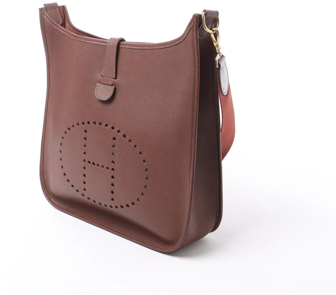 Hermès Hermes Evelyn 1 33 GM Cushbell Leather in Havane □B: 1998 Maroon