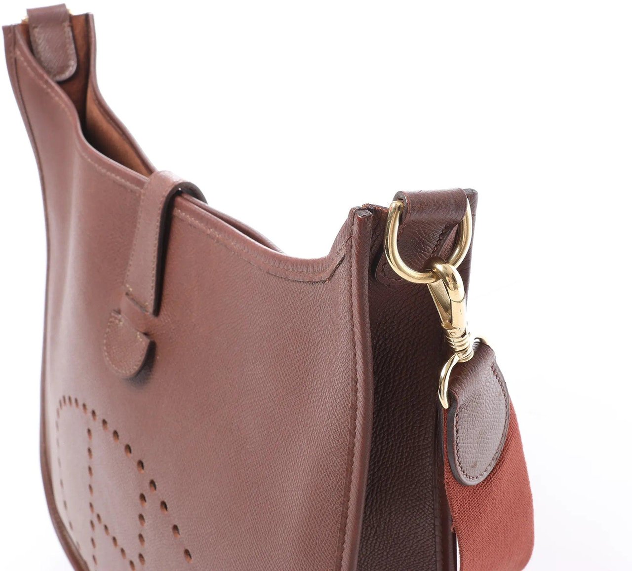 Hermès Hermes Evelyn 1 33 GM Cushbell Leather in Havane □B: 1998 Maroon