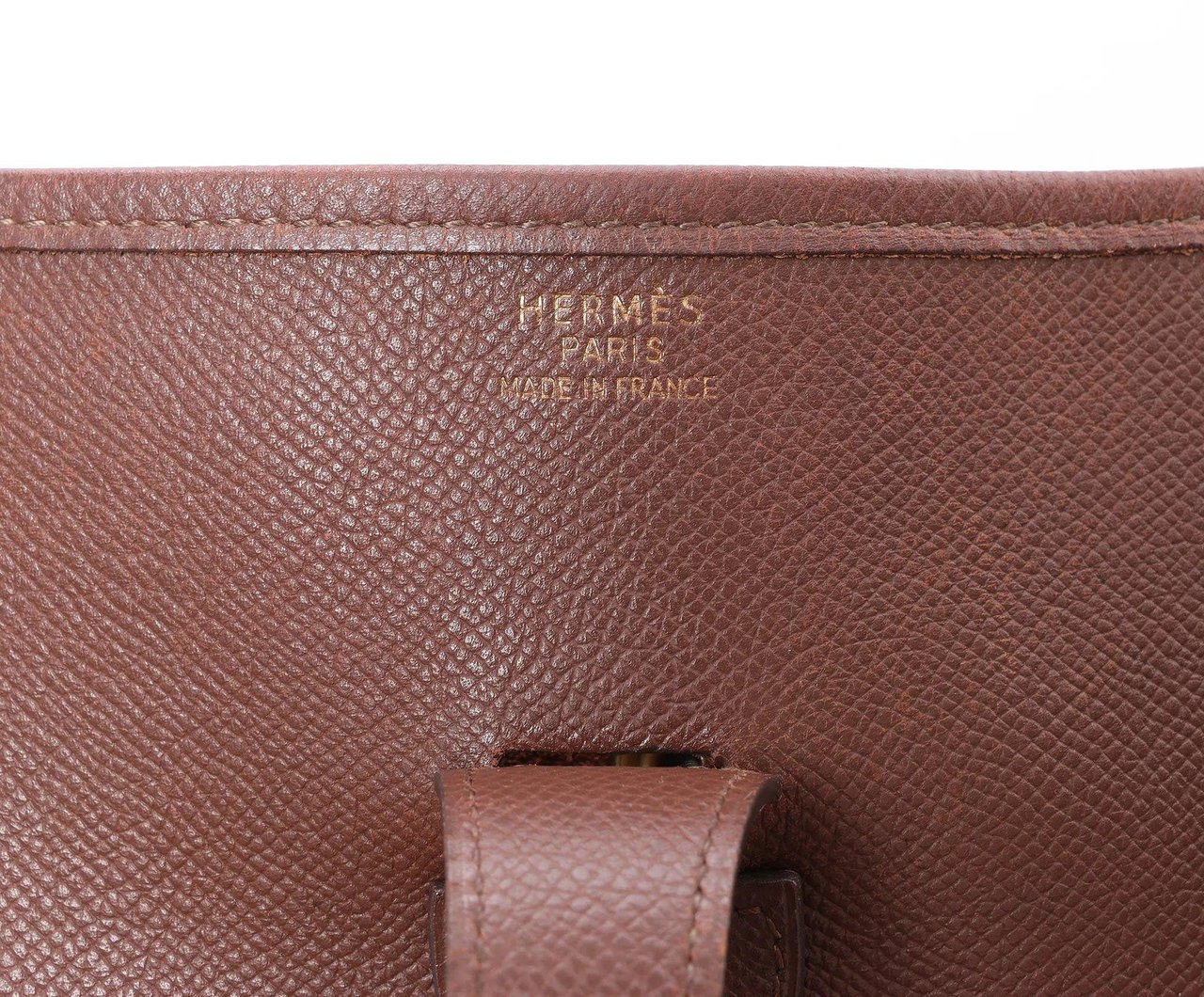 Hermès Hermes Evelyn 1 33 GM Cushbell Leather in Havane □B: 1998 Maroon