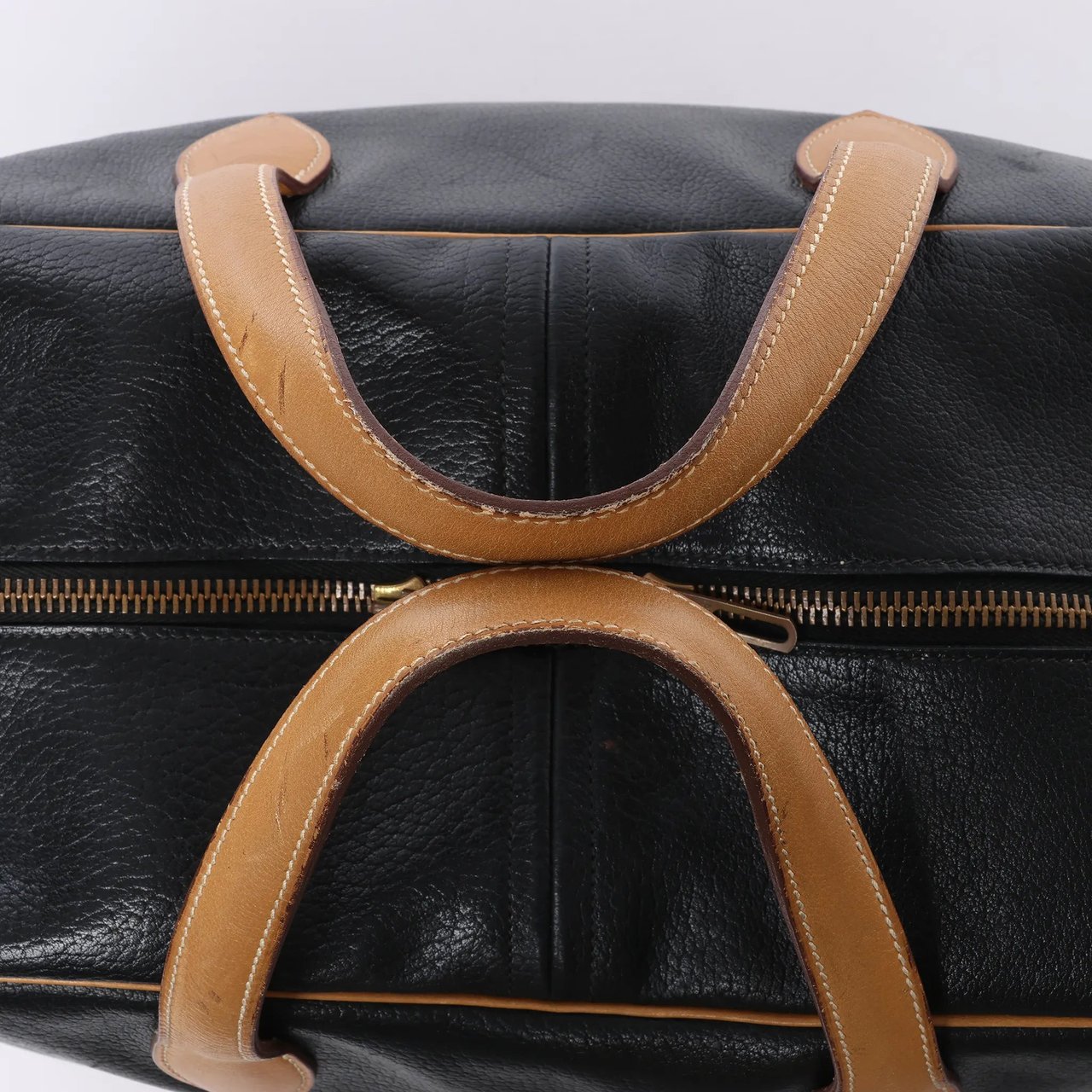 Hermès HERMES Victoria 43 Ardennes Handbag in Black ○G:1977 Zwart
