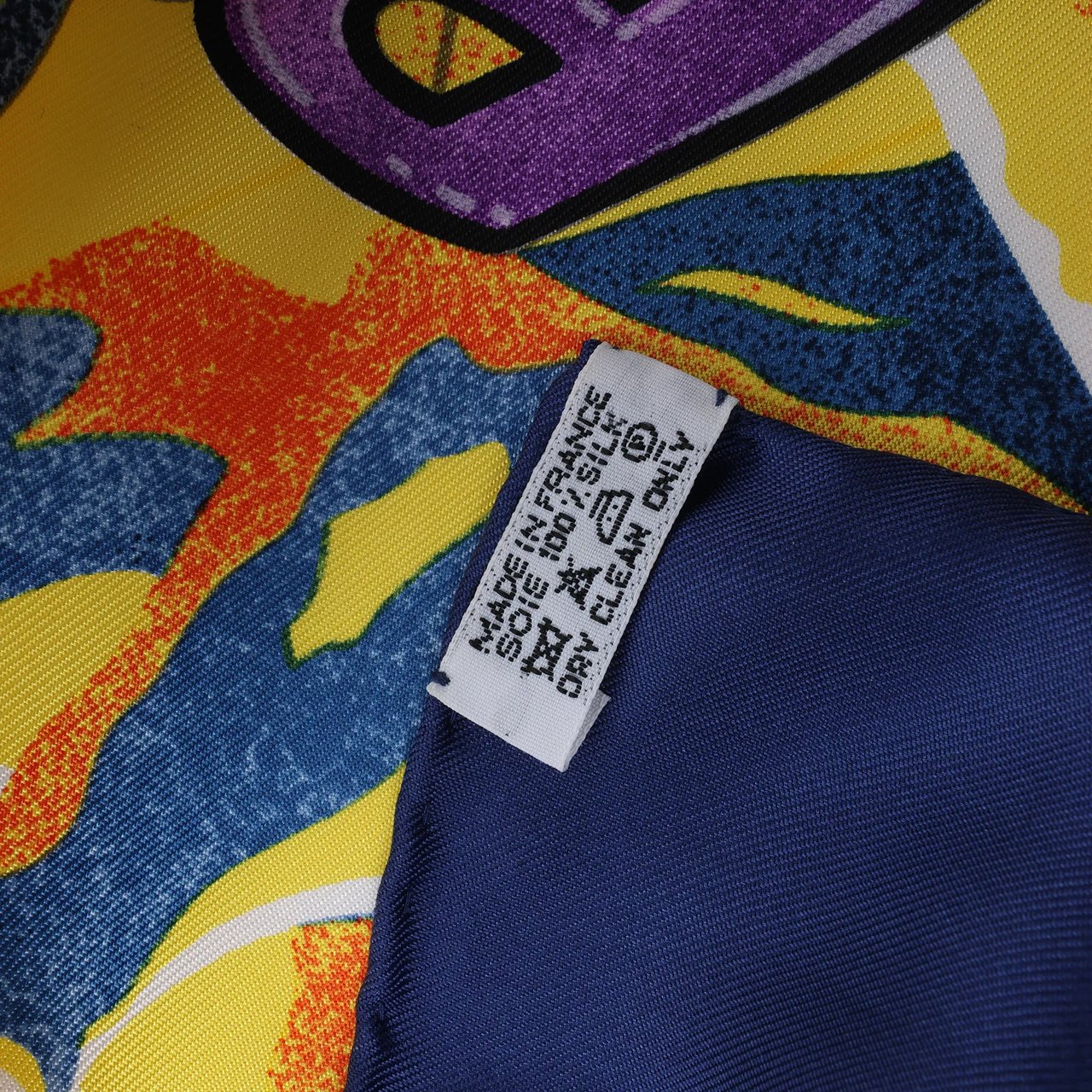 Hermès Hermès Carré 90 "THE ALFEE AUBE" Silk handkerchief in Navy Blue Navy