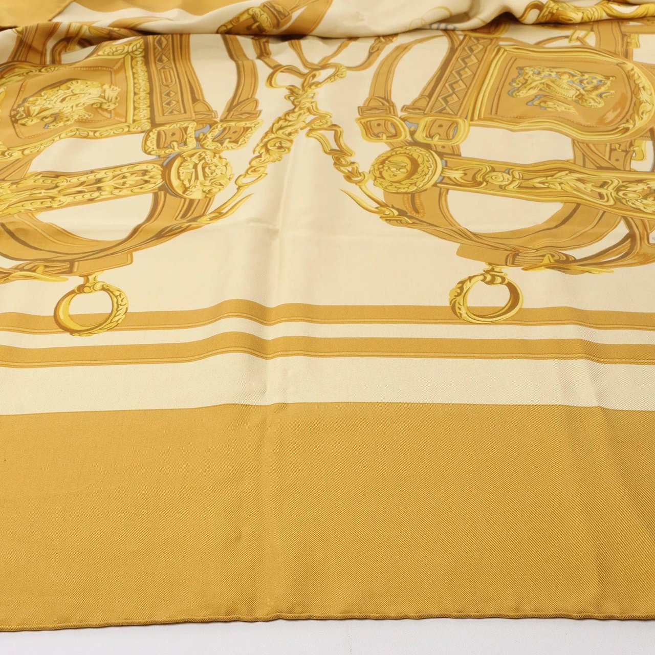 Hermès Hermès Carré 140 "BRIDES de GALA" Silk handkerchief in Brown Bruin
