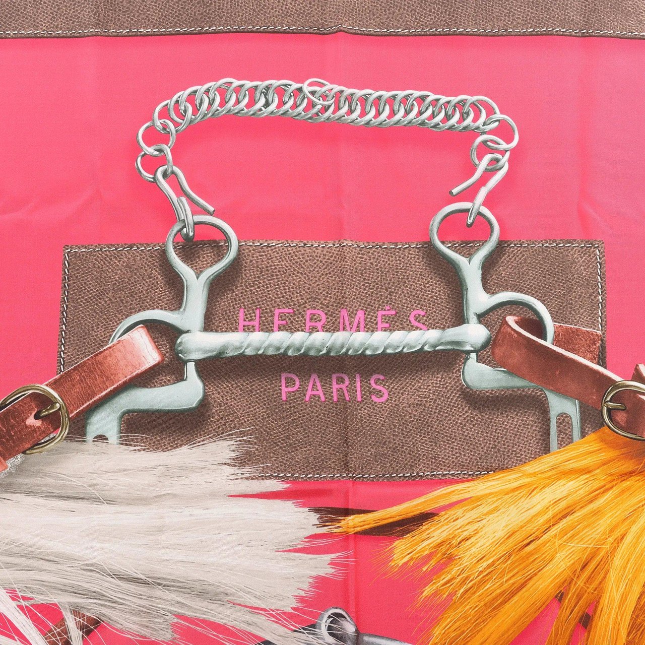 Hermès Hermès Carré 140 "Projets Carres au Crayon" Silk handkerchief in Pink Divers
