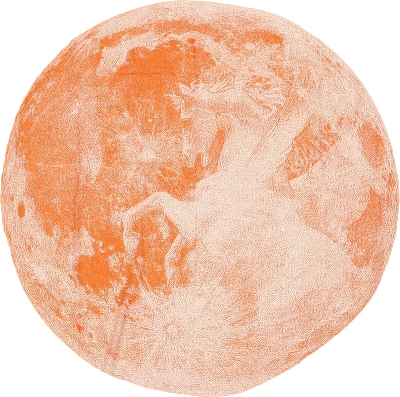 Hermès Hermès Carré 140 "CLAIR DE LUNE" Cashmere x Silk handkerchief in Orange Oranje