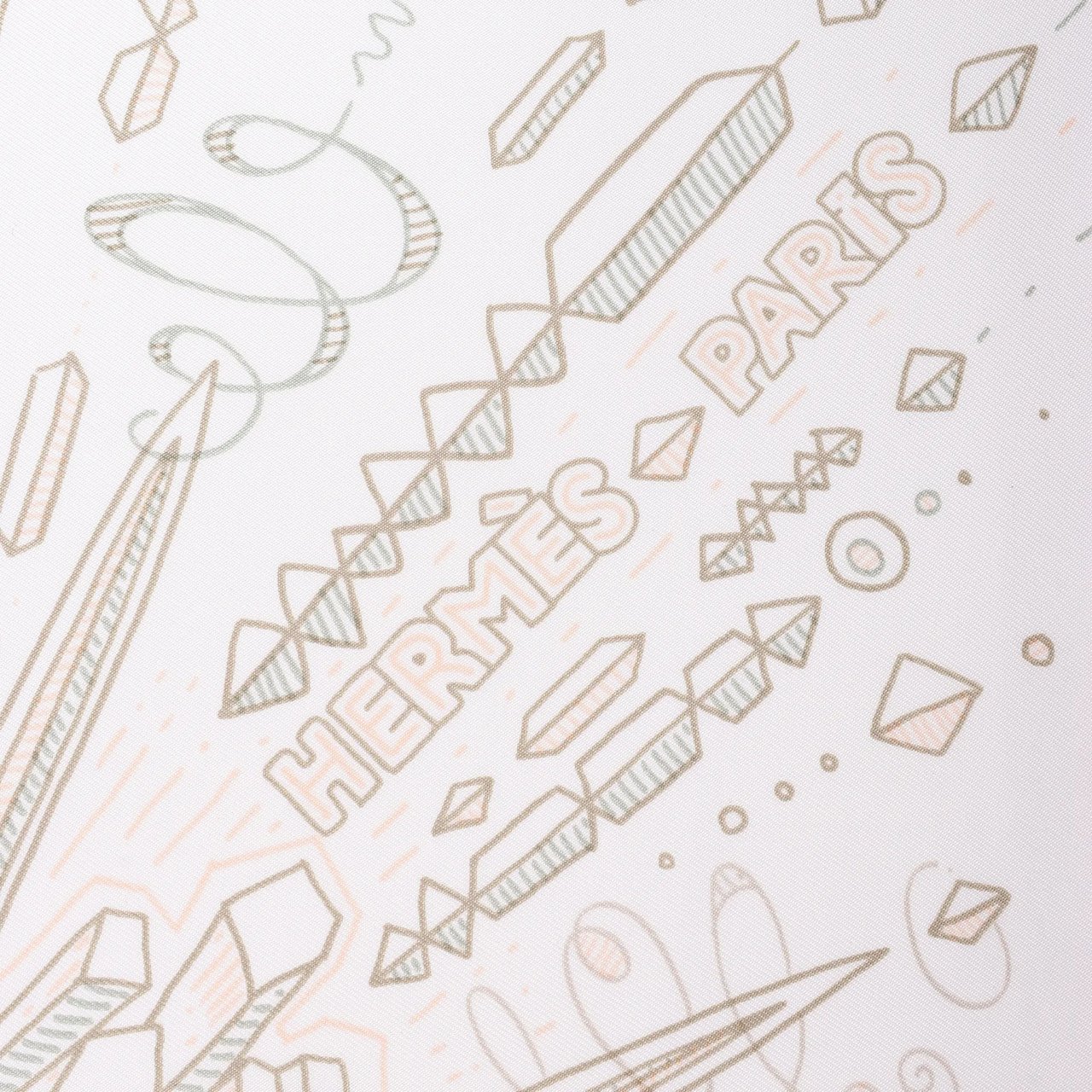 Hermès Hermès Carré 90 " PLEASE HOLD THE LINE" Silk handkerchief in White Wit