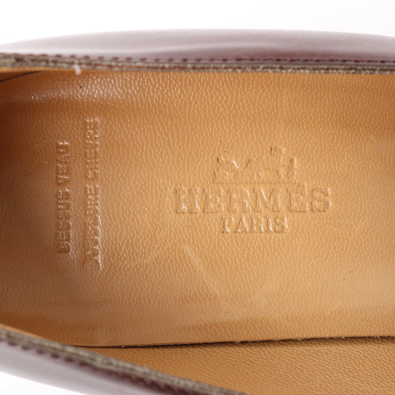 Hermès HERMES Kelly Leather Pumps in Brown, Size 38 EU Bruin