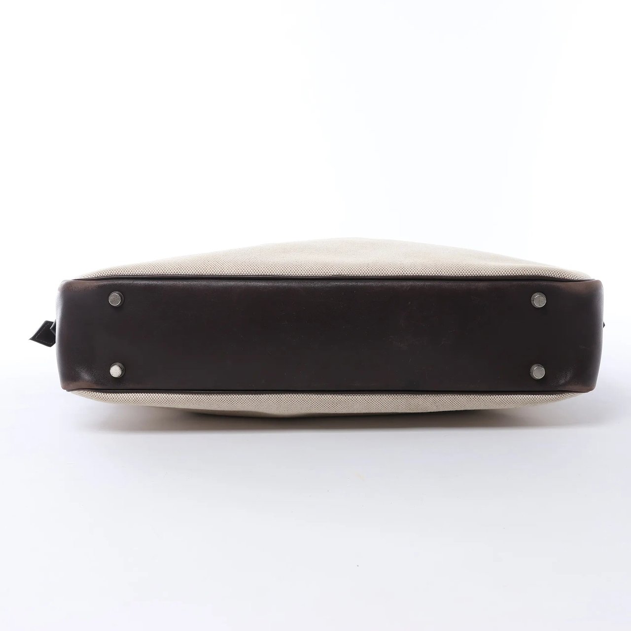 Hermès HERMES Plume Dog 38 Toile H & Leather in Beige×Brown □F: 2002 Beige