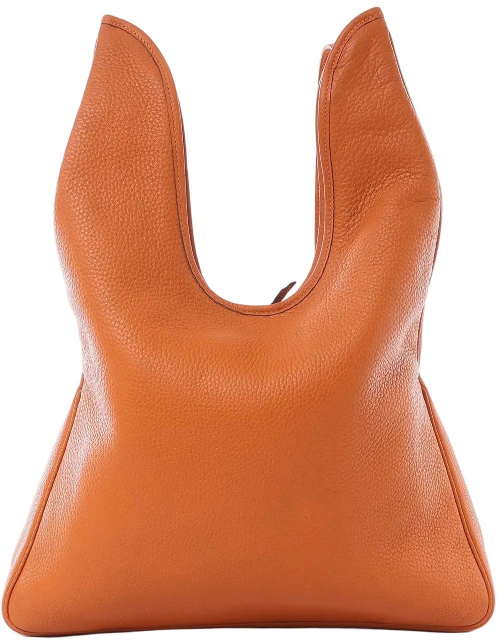 Hermès HERMES Massai PM Taurillon Clemence Leather Shoulder Bag in Orange □J: 2006 Oranje