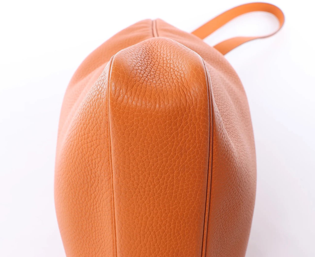 Hermès HERMES Massai PM Taurillon Clemence Leather Shoulder Bag in Orange □J: 2006 Oranje