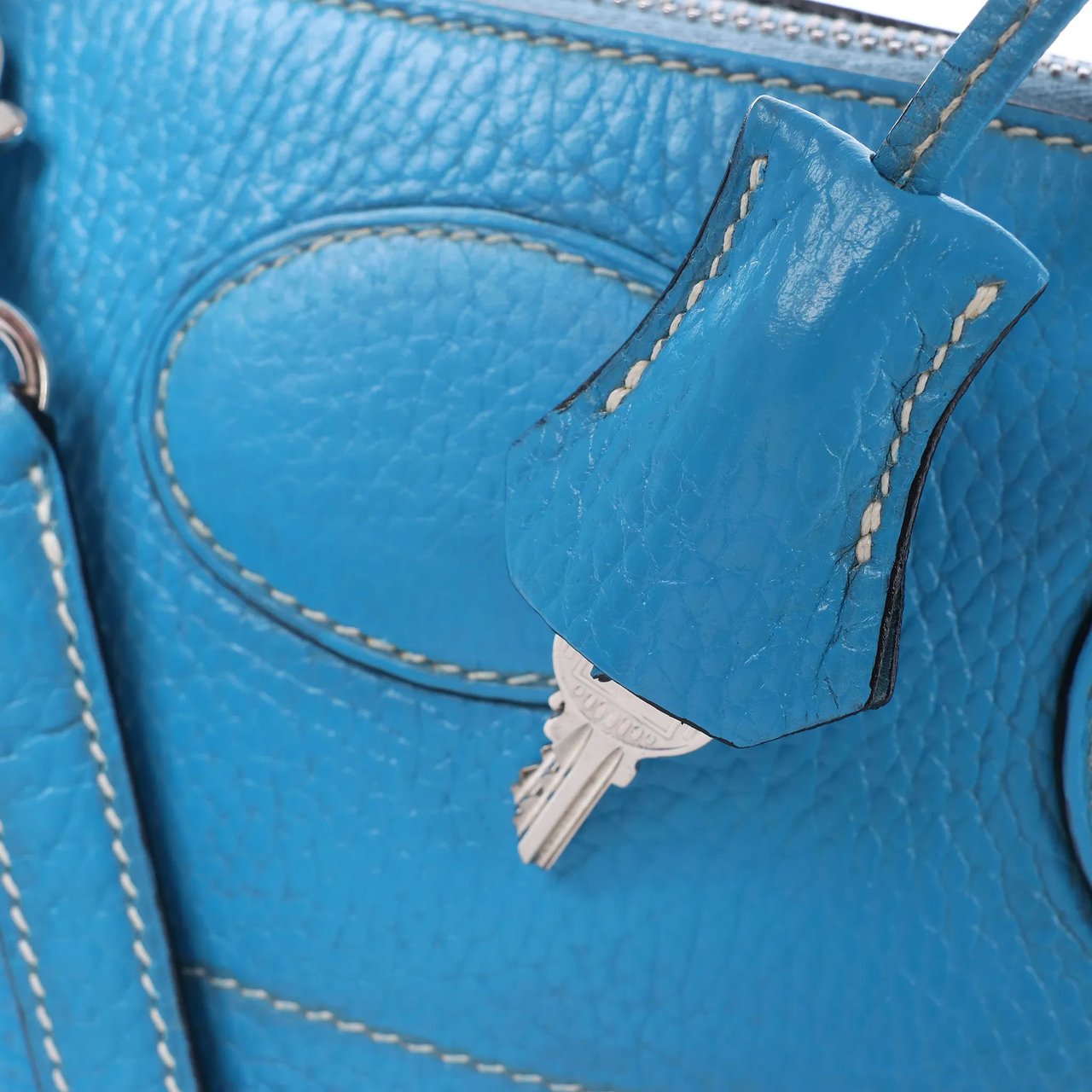 Hermès HERMES Bolide 31 Taurillon Clemence 2Way Handbag in Blue □I: 2005 Blauw