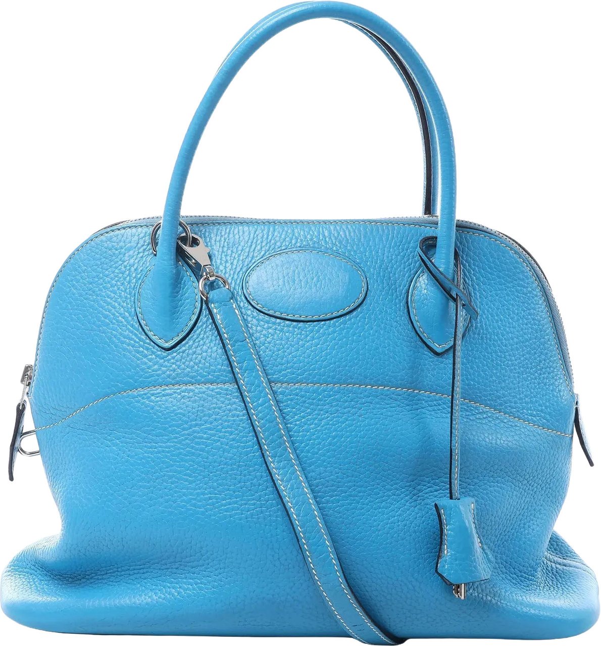 Hermès HERMES Bolide 31 Taurillon Clemence 2Way Handbag in Blue □I: 2005 Blauw
