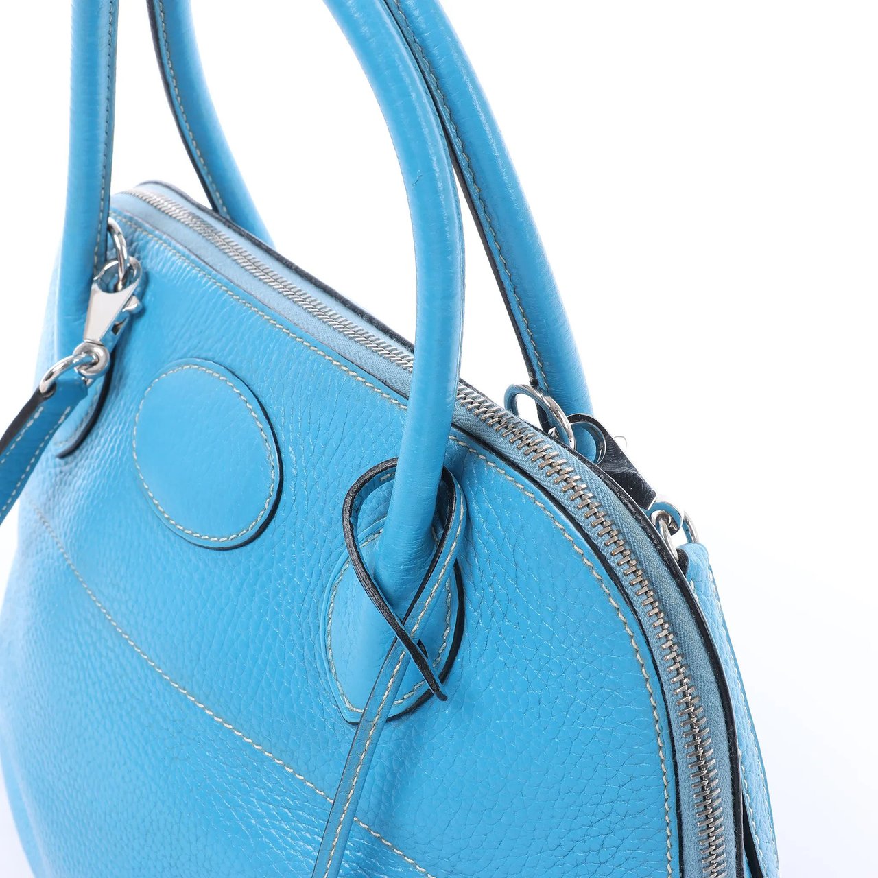 Hermès HERMES Bolide 31 Taurillon Clemence 2Way Handbag in Blue □I: 2005 Blauw