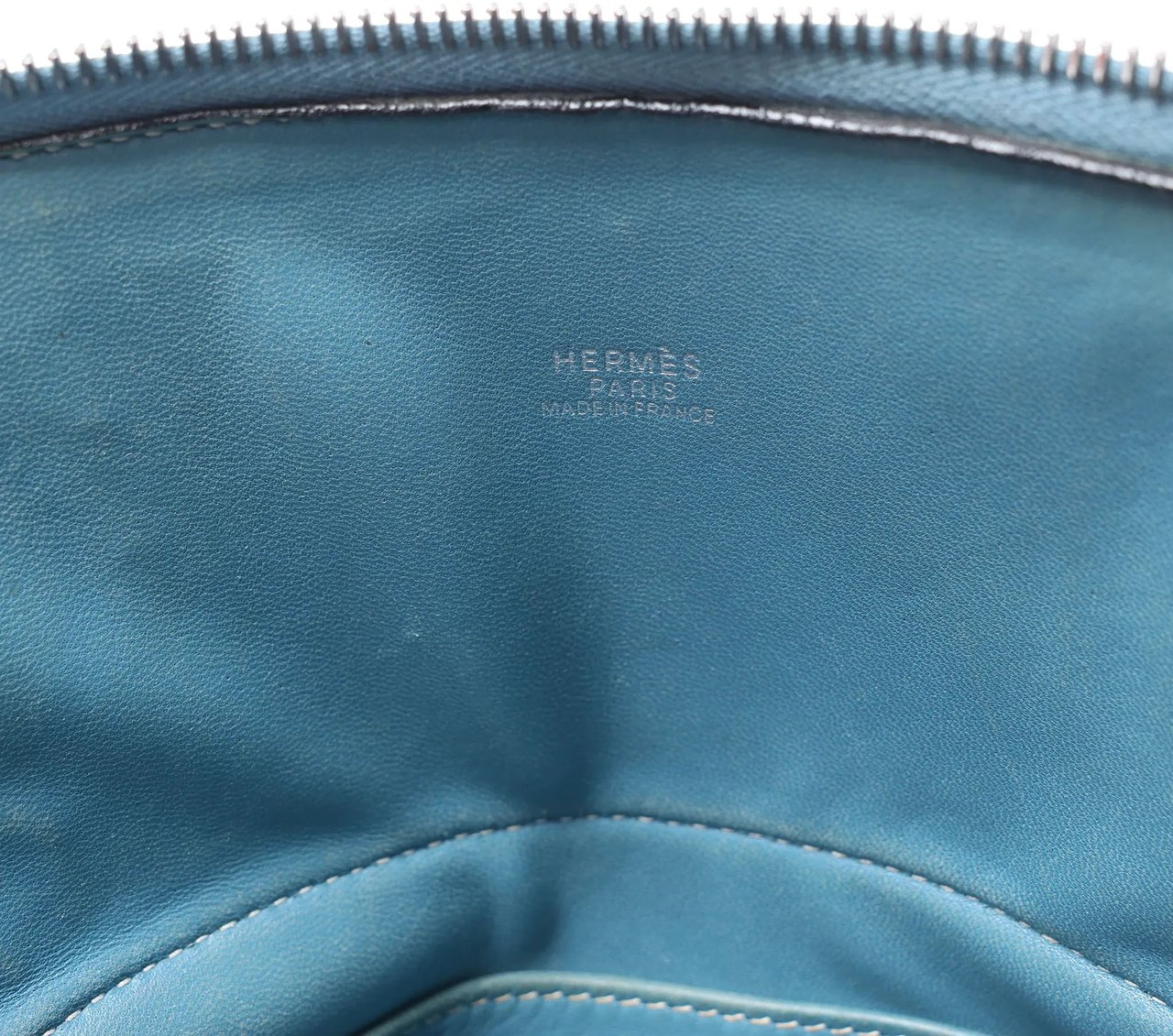 Hermès HERMES Bolide 31 Taurillon Clemence 2Way Handbag in Blue □I: 2005 Blauw