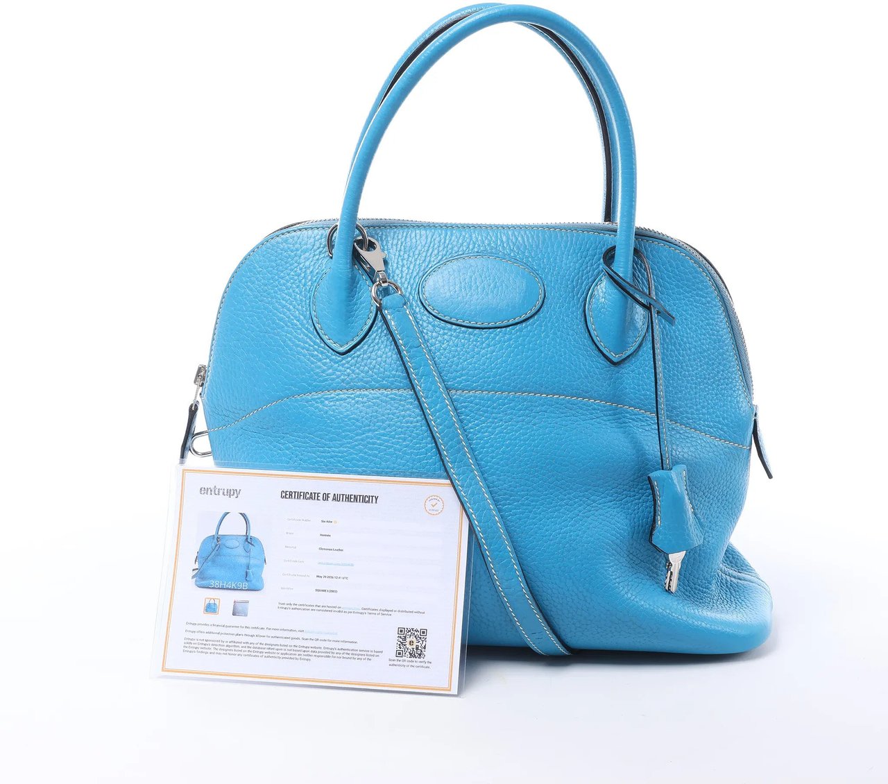 Hermès HERMES Bolide 31 Taurillon Clemence 2Way Handbag in Blue □I: 2005 Blauw
