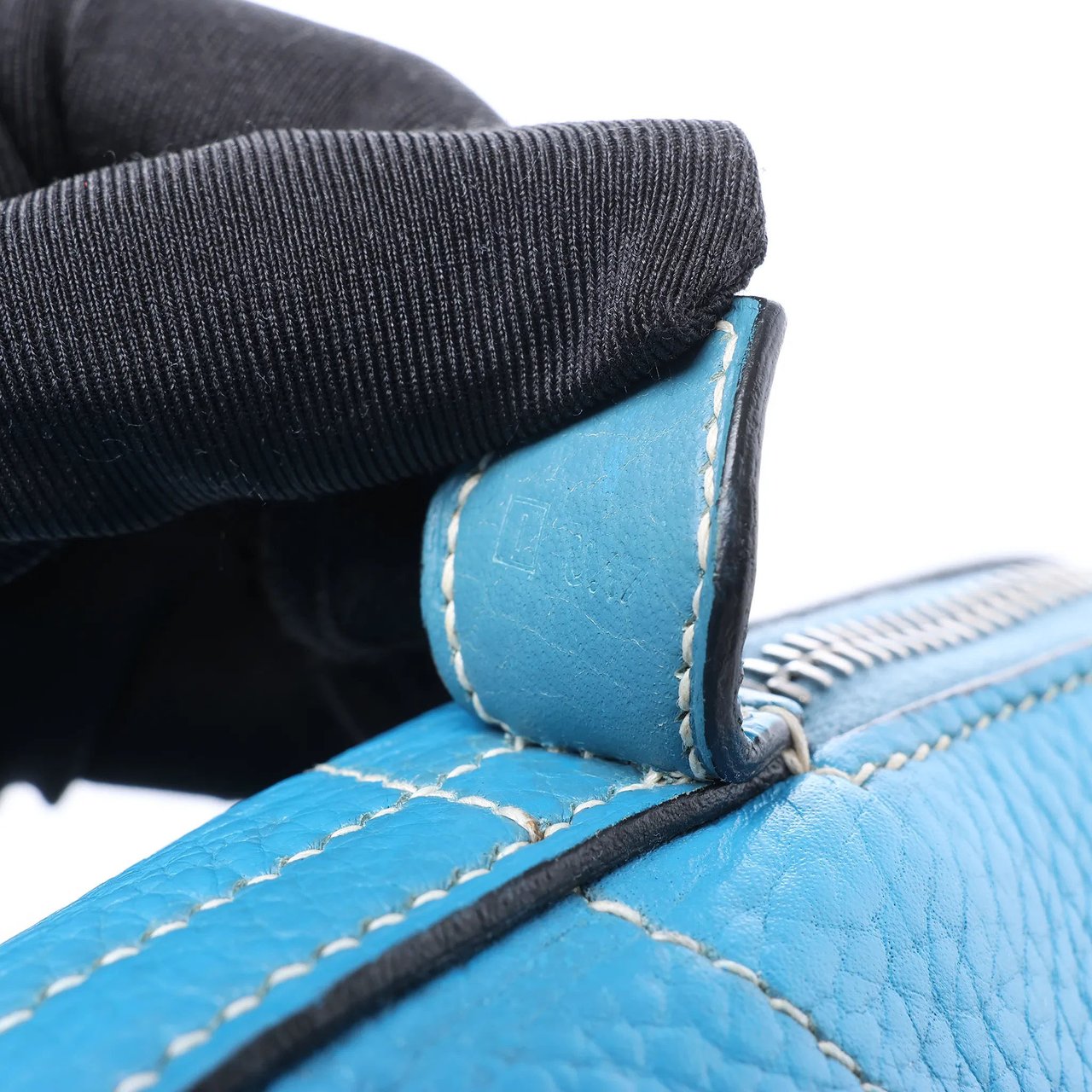 Hermès HERMES Bolide 31 Taurillon Clemence 2Way Handbag in Blue □I: 2005 Blauw