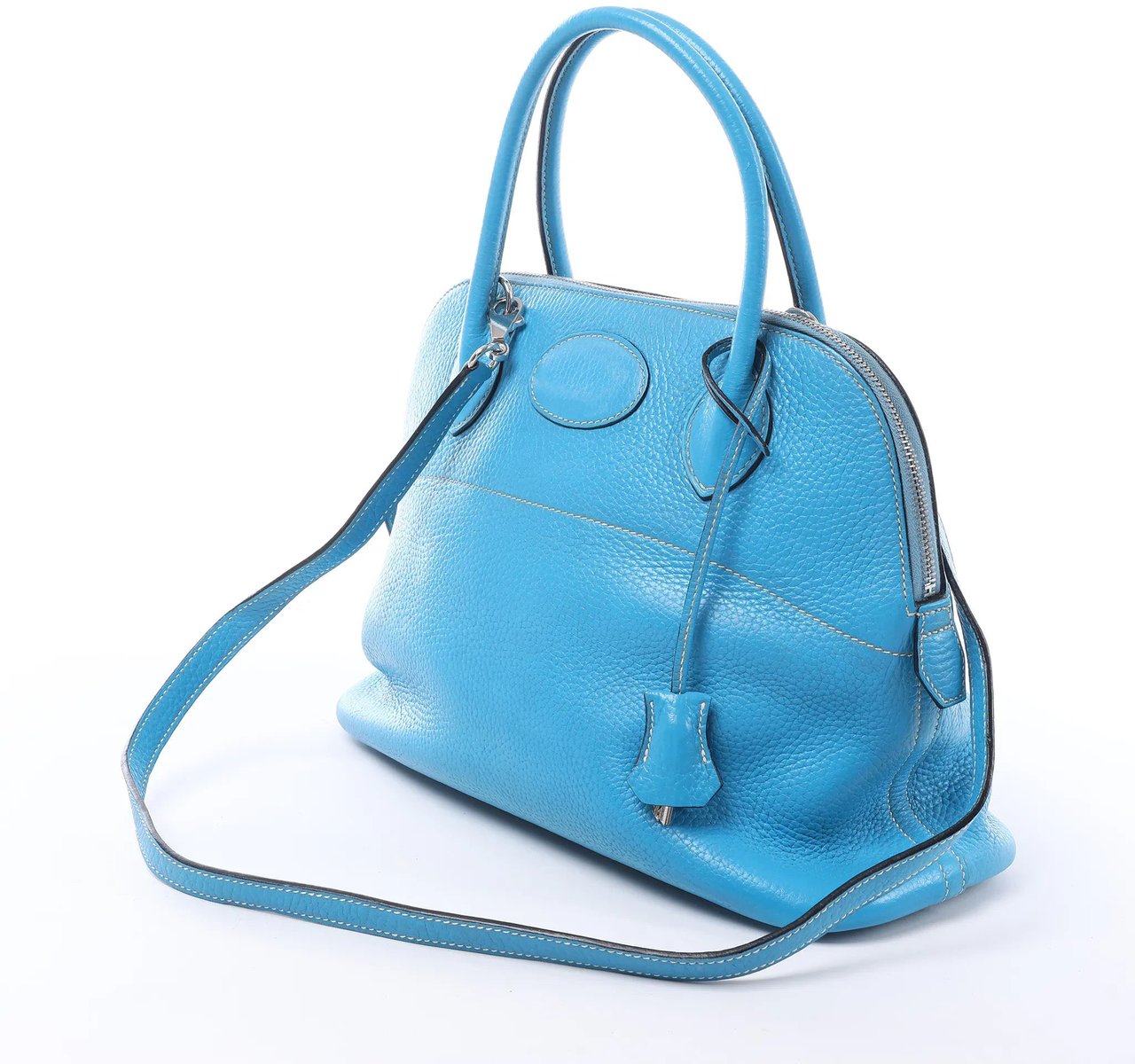 Hermès HERMES Bolide 31 Taurillon Clemence 2Way Handbag in Blue □I: 2005 Blauw