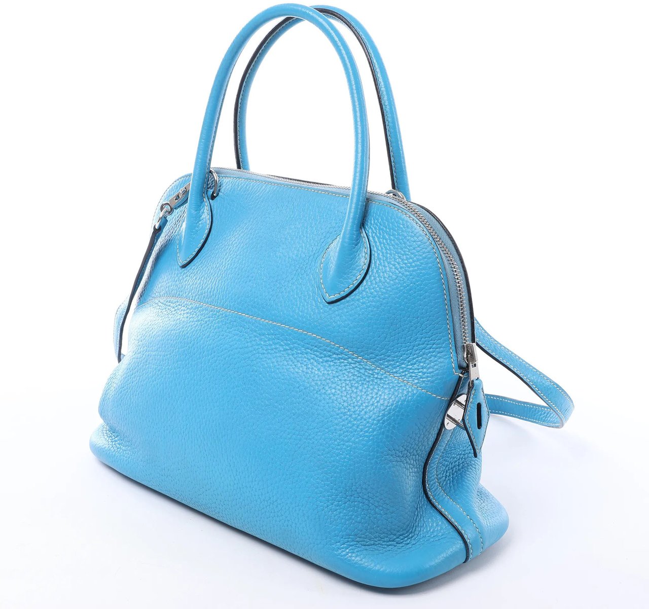 Hermès HERMES Bolide 31 Taurillon Clemence 2Way Handbag in Blue □I: 2005 Blauw