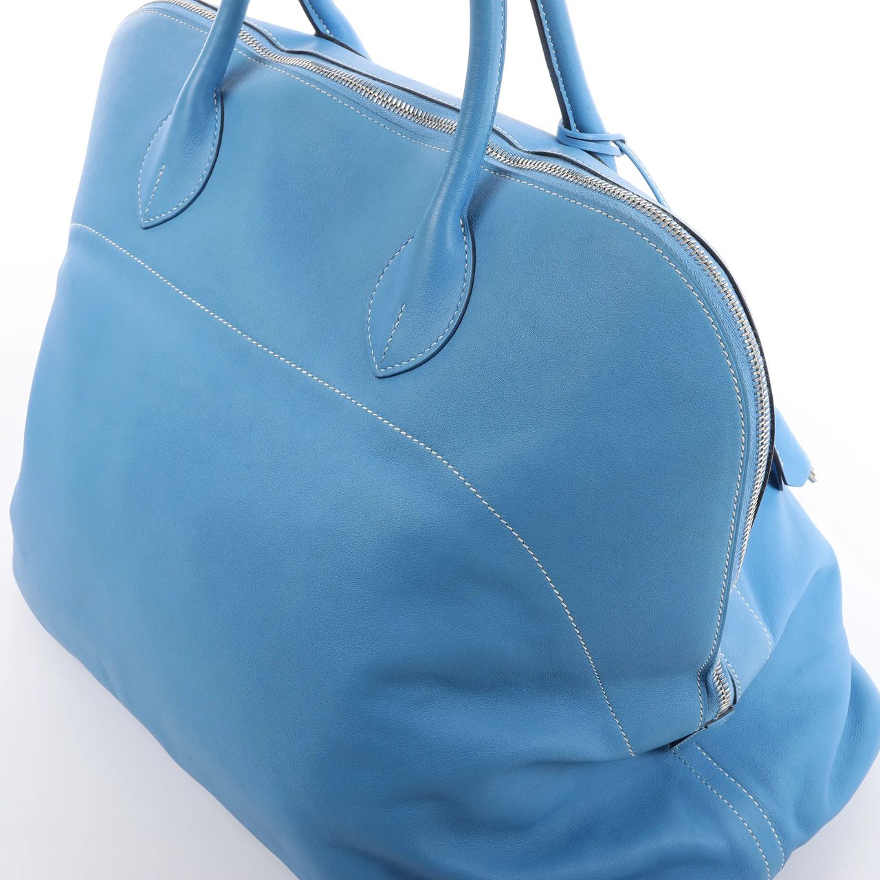 Hermès HERMES Bolide Relax 45 Handbag in Veau Sikkim Azure T:2015 Blauw